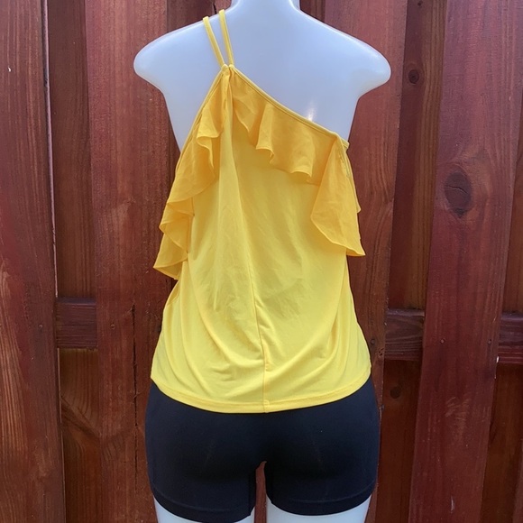 BCBG Yellow Halter Neck Rose Top Size S - Picture 6 of 9